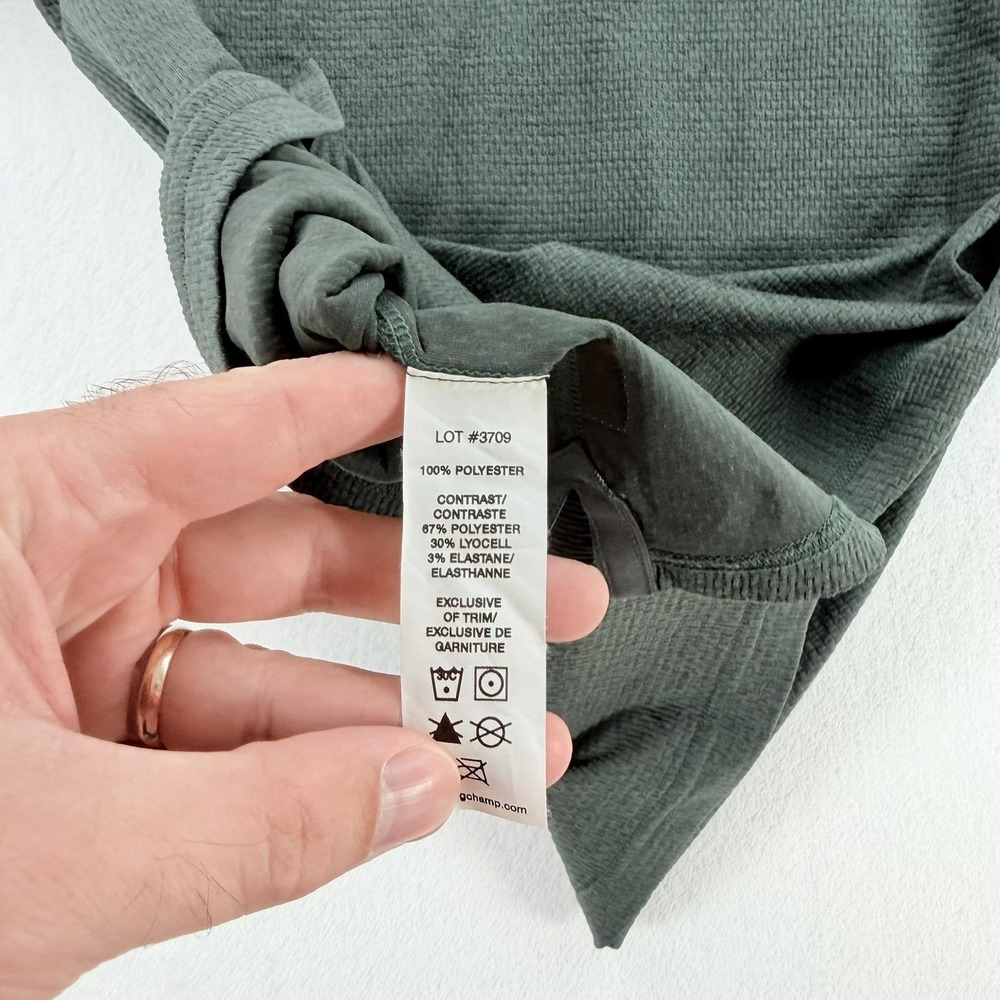 Reigning Champ Polo Shirt Mens Small Green Textured Knit Performance Canada - Picture 6 of 16